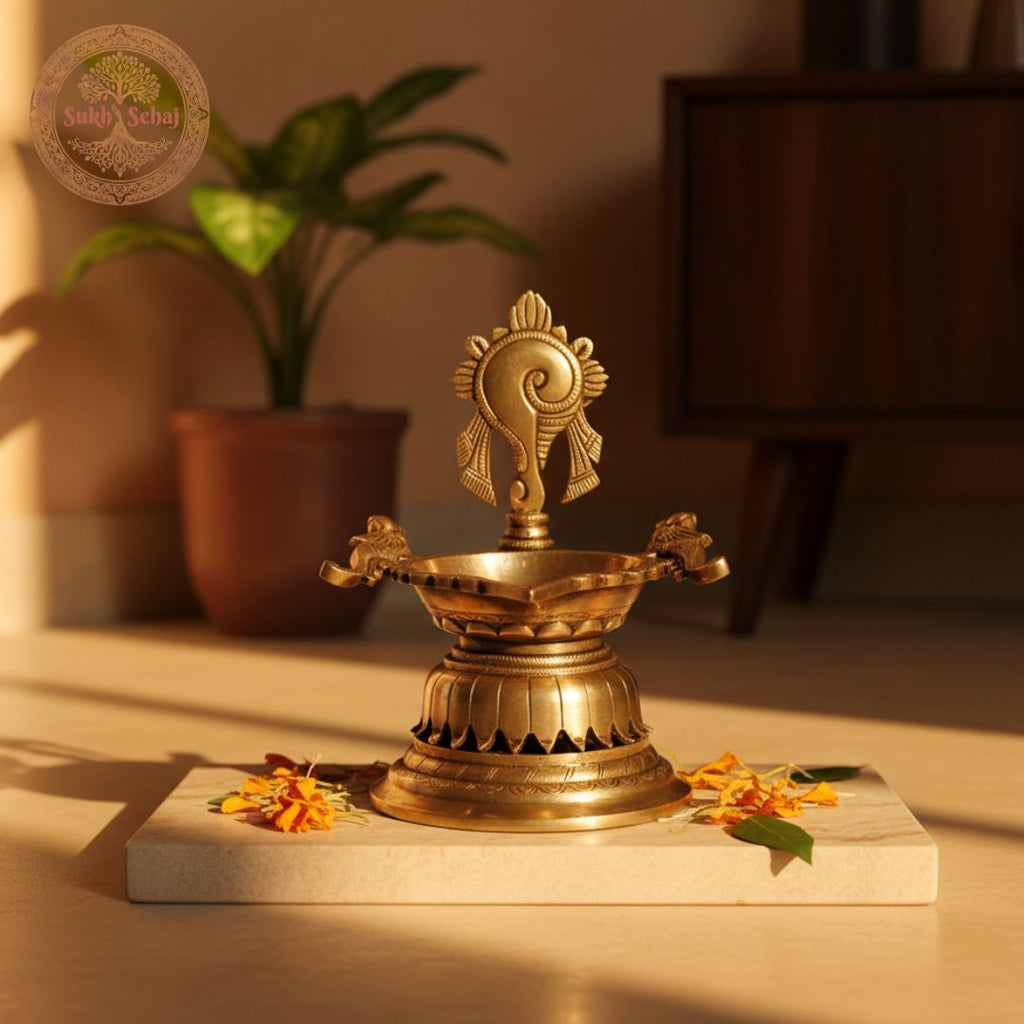 Shankhu Chakra Diyas Set