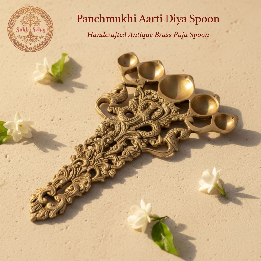 Panchmukhi Aarti Diya Spoon