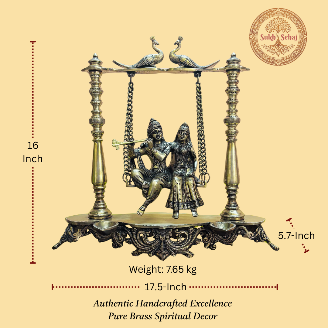Shree Radha Krishna Jhula - Large