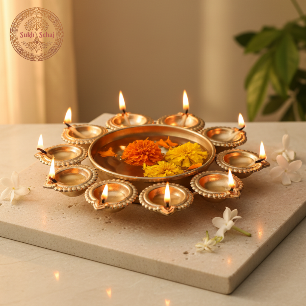 Dasamukhi Kamal Diya