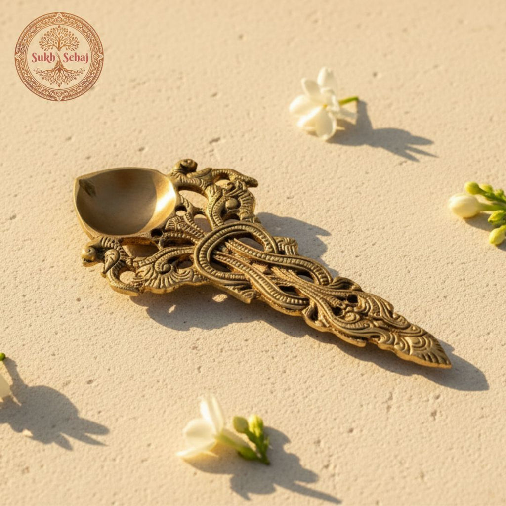 Mayur Aarti Diya Spoon
