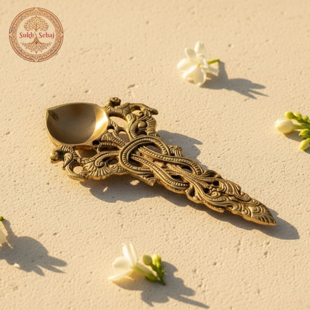 Mayur Aarti Diya Spoon