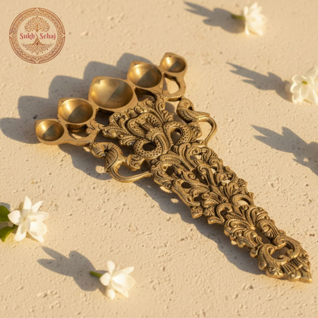 Panchmukhi Aarti Diya Spoon