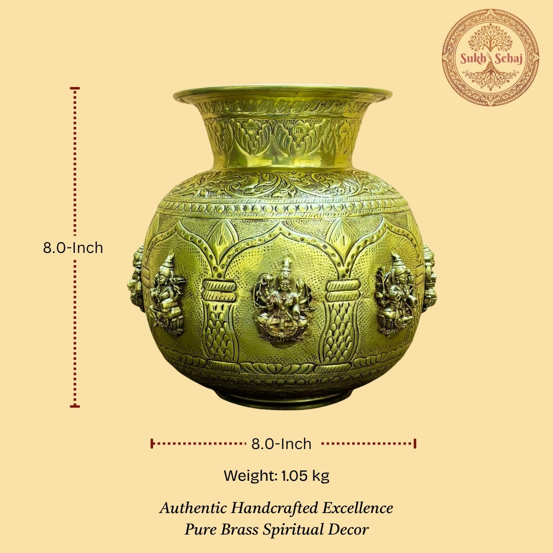 Ashtalakshmi Kalash - 8.0 Inch