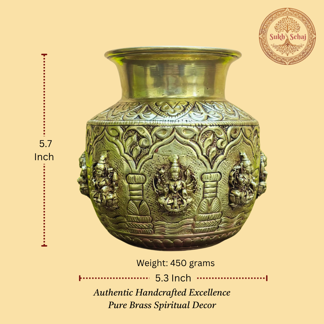 Ashtalakshmi Kalash - 5.7 Inch
