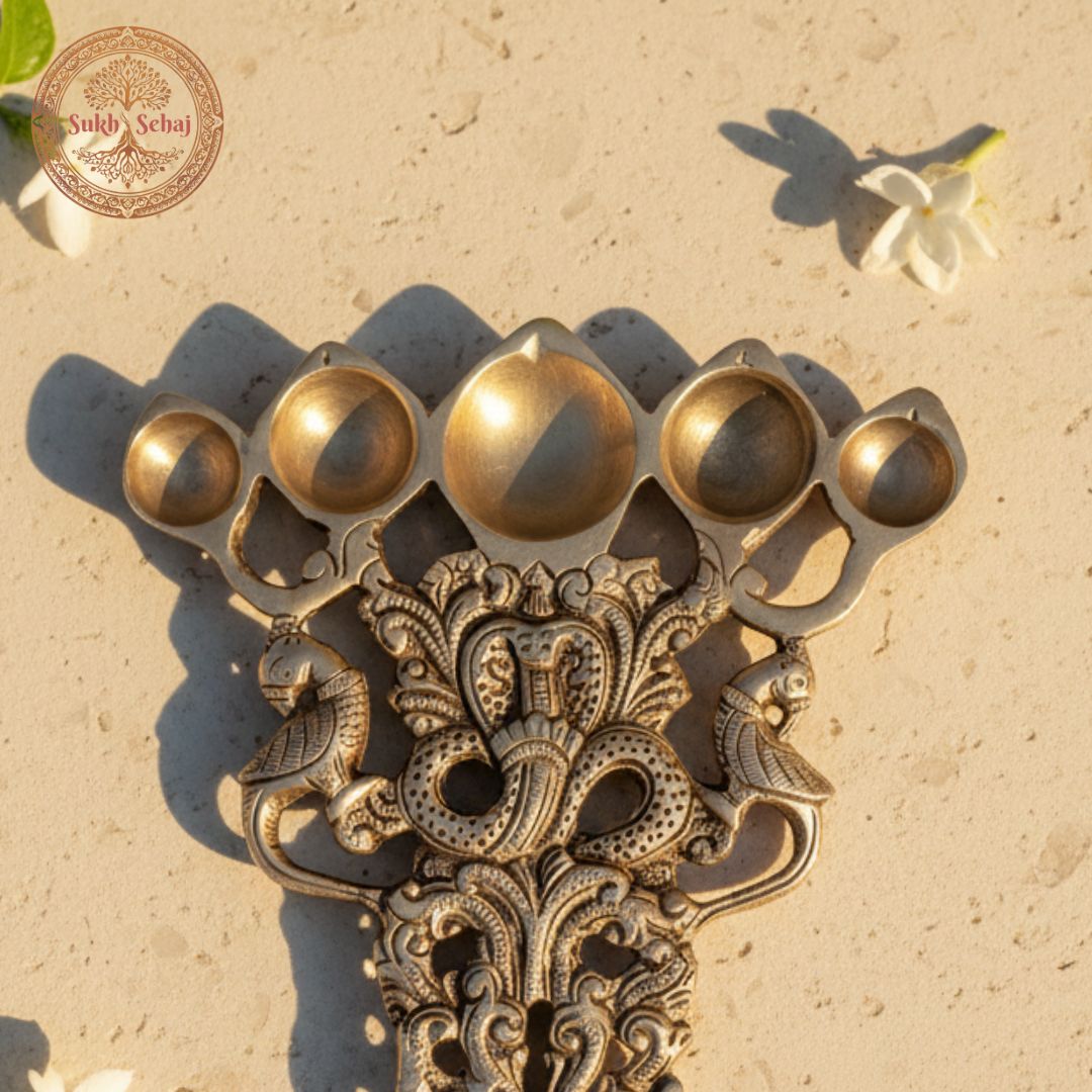 Panchmukhi Aarti Diya Spoon