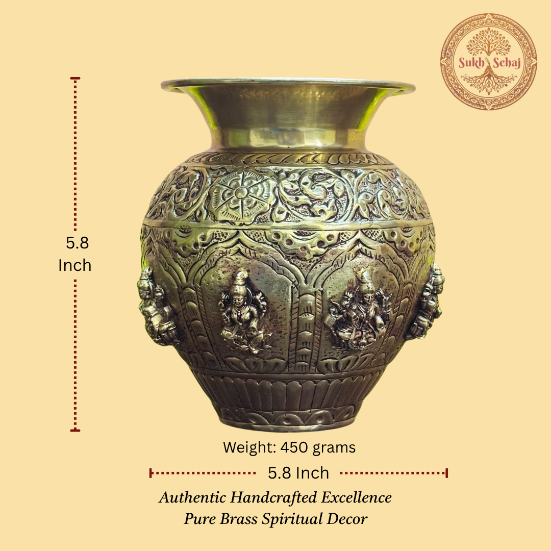 Ashtalakshmi Kalash - 5.8 Inch