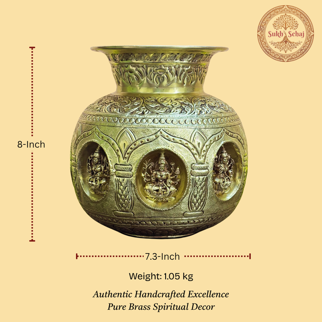 Ashtalakshmi Kalash - 8 Inch