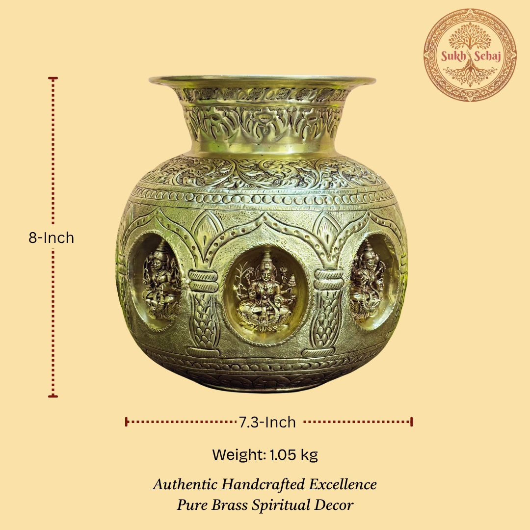 Ashtalakshmi Kalash - 8 Inch