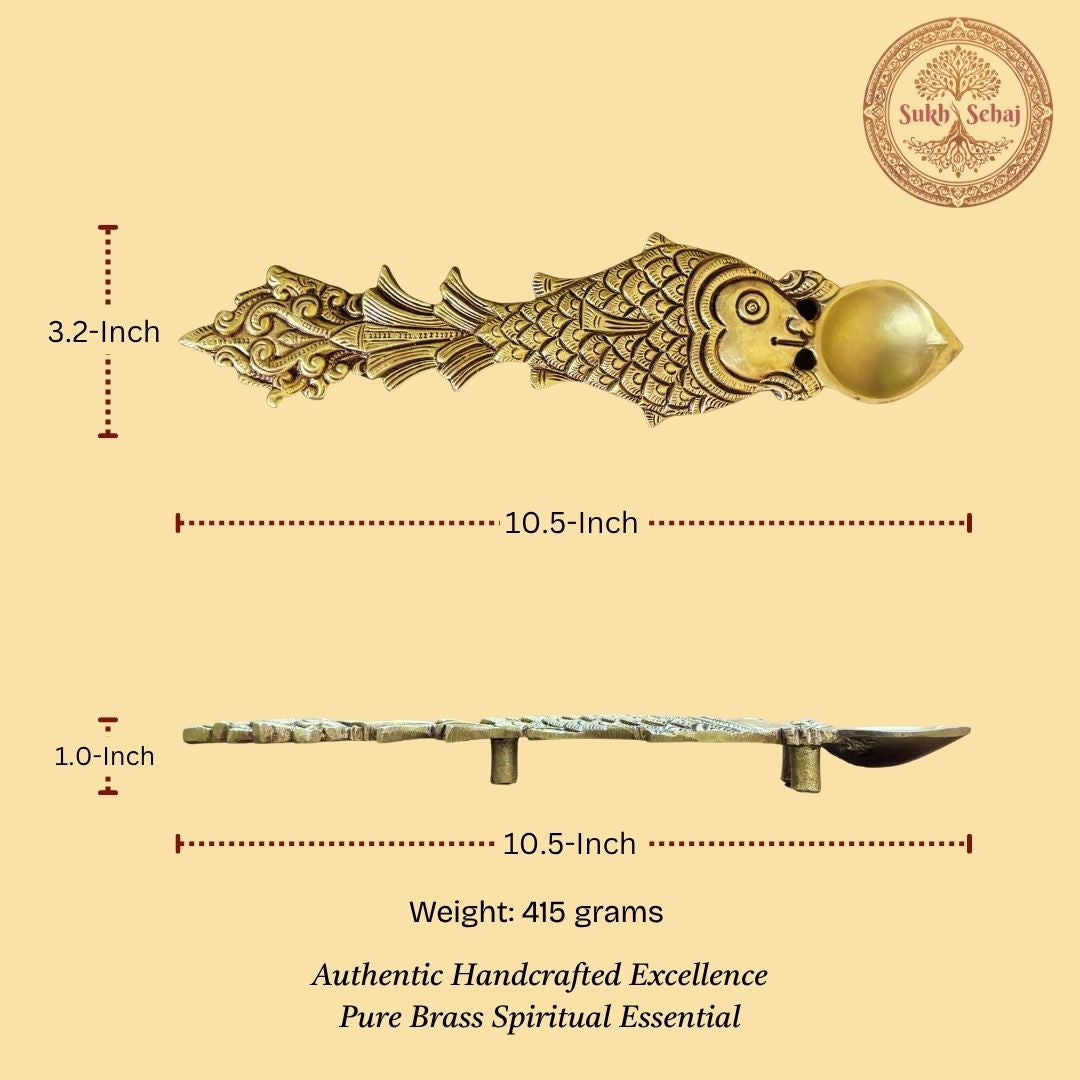 Matsya Avatar Aarti Diya Spoon