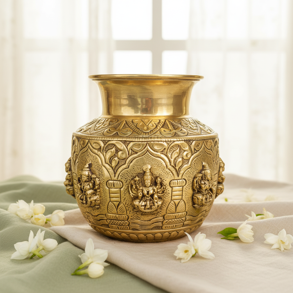 Ashtalakshmi Kalash - 5.7 Inch