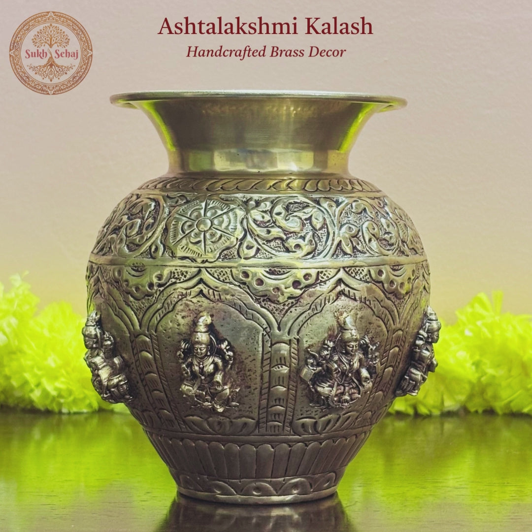 Ashtalakshmi Kalash - 5.8 Inch