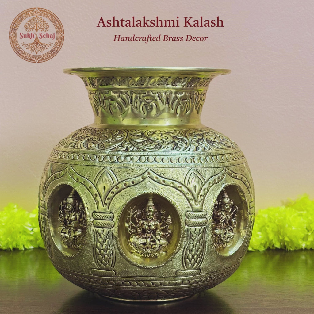 Ashtalakshmi Kalash - 8 Inch